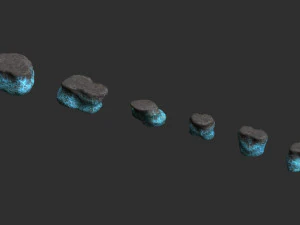 Rocas planas cortas - Energ&iacute;a Modelo 3D