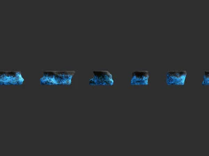 Rocas planas cortas - Energ&iacute;a Modelo 3D