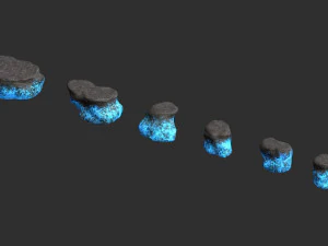 Rocas planas cortas - Energ&iacute;a Modelo 3D