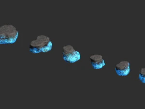 Rocas planas cortas - Energ&iacute;a Modelo 3D