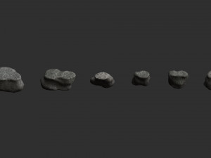 Short Flat Rocks - Cave 3D 모델