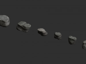 Short Flat Rocks - Cave 3D 모델