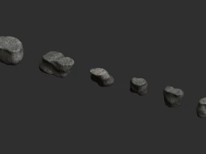 Short Flat Rocks - Cave 3D Model