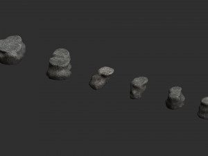 Short Flat Rocks - Cave 3D 모델