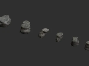 Short Flat Rocks - Cave 3D Model