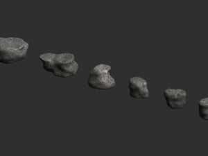 Short Flat Rocks - Cave 3D 모델