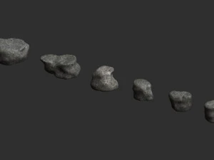 Short Flat Rocks - Cave 3D Model