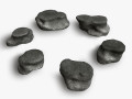 Short Flat Rocks - Rough 1 3D 모델