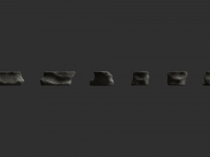 Short Flat Rocks - Rough 1 Modelo 3D
