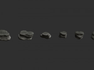 Short Flat Rocks - Rough 1 Modelo 3D
