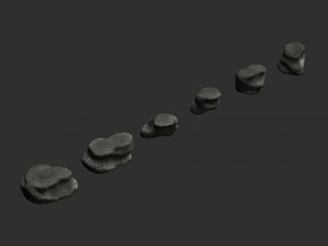 Short Flat Rocks - Rough 1 Modelo 3D