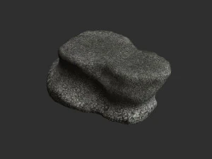 Short Flat Rocks - Rough 1 3D Model