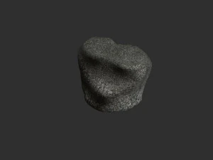 Short Flat Rocks - Rough 1 3D Model