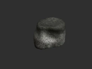 Short Flat Rocks - Rough 1 3D Model