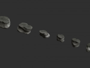 Short Flat Rocks - Rough 1 Modelo 3D