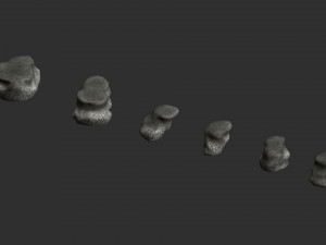 Short Flat Rocks - Rough 1 Modelo 3D