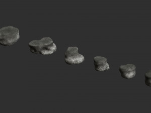 Short Flat Rocks - Rough 1 Modelo 3D