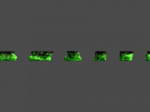 Short Flat Rocks - Toxic Model 3D