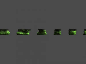 Rocce piatte corte - Tossiche Modello 3D