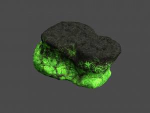 Short Flat Rocks - Toxic Model 3D