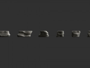 Short Flat Rocks - White 3D Модель