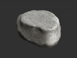 Short Flat Rocks - White 3D Модель