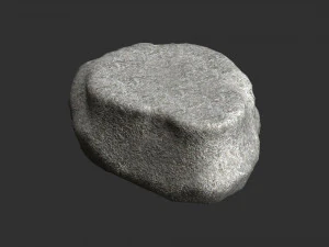 Short Flat Rocks - White 3D Model