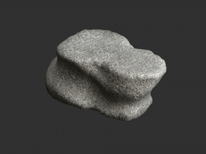 Short Flat Rocks - White 3D Модель