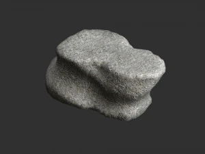 Short Flat Rocks - White 3D Model