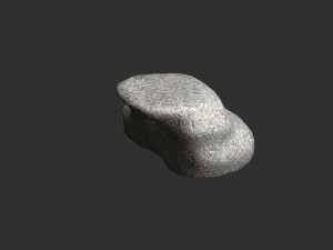 Short Flat Rocks - White 3D Модель