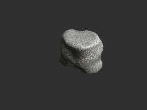 Short Flat Rocks - White 3D Модель