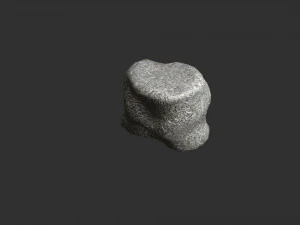 Short Flat Rocks - White 3D Model