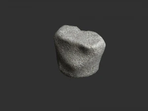 Short Flat Rocks - White 3D Model
