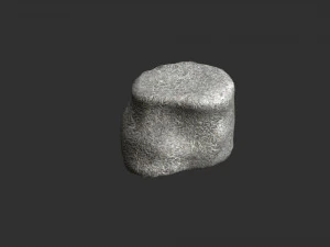 Short Flat Rocks - White 3D Model