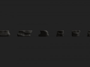 Short Flat Rocks - Rough 2 Modelo 3D