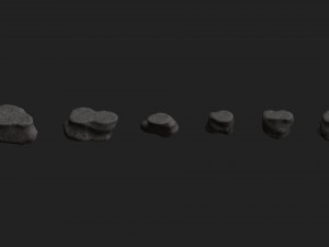 Short Flat Rocks - Rough 2 Modelo 3D
