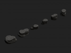 Short Flat Rocks - Rough 2 Modelo 3D