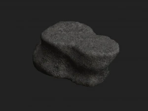 Rocas planas cortas - &Aacute;spero 2 Modelo 3D