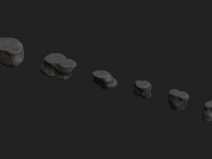 Short Flat Rocks - Rough 2 Modelo 3D