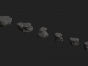 Short Flat Rocks - Rough 2 Modelo 3D
