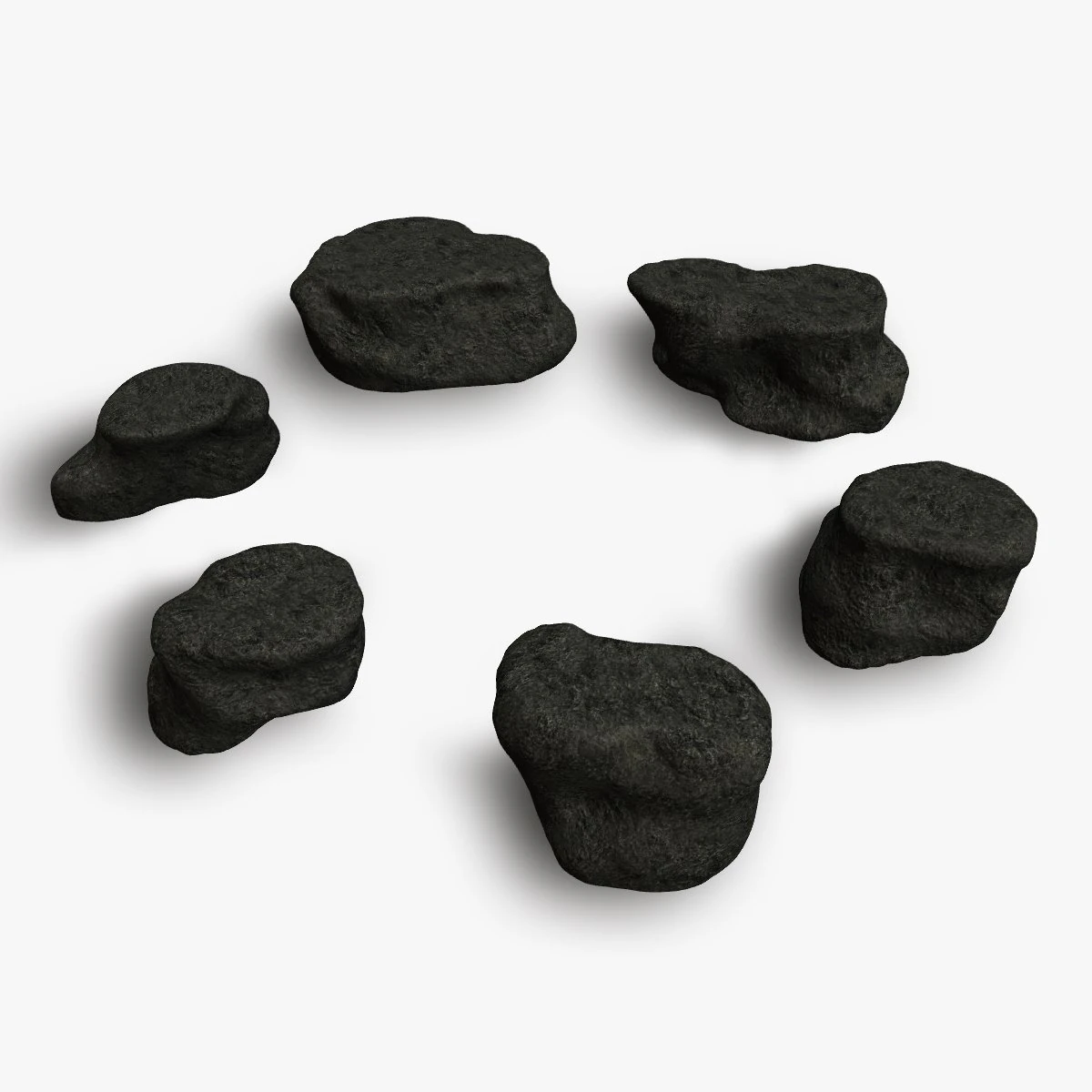 Short Flat Rocks - Cave 2 3D Model .c4d .max .obj .3ds .fbx .stl .blend 