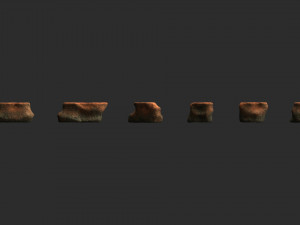 Short Flat Rocks - Red Dust Modelo 3D