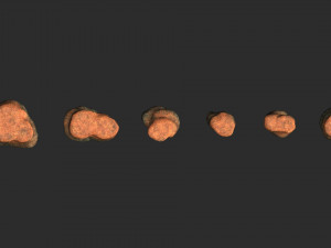 Short Flat Rocks - Red Dust Modelo 3D