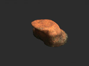 Rocas planas cortas - Polvo rojo Modelo 3D