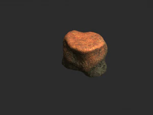 Rocas planas cortas - Polvo rojo Modelo 3D