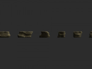 Short Flat Rocks - Dirt Modelo 3D