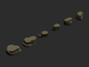 Short Flat Rocks - Dirt Modelo 3D