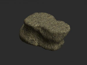 Короткі плоскі скелі - бруд 3D Модель