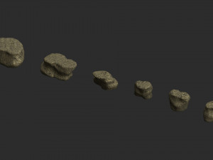 Short Flat Rocks - Dirt Modelo 3D