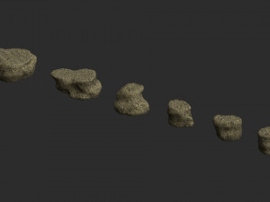 Short Flat Rocks - Dirt Modelo 3D